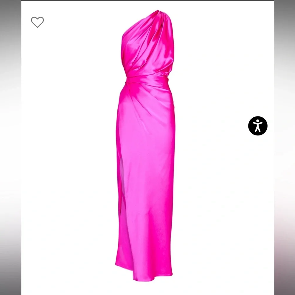 THE SEI - Off-The-Shoulder Silk Maxi Dress Pink - Picture 1 of 7